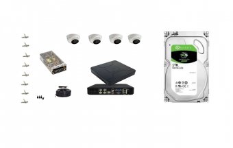 Kit 2MP FULL HD 4 camere interior complet