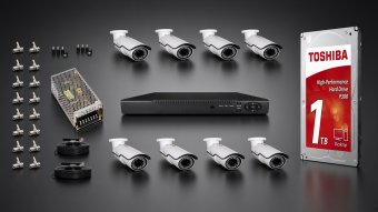 Kit 8 MP 4k - 8 camere exterior varifocale complet